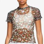 Nike doorschijnende floral top / shirt mesh maat S nr 48331, ., Nike, Ophalen of Verzenden, Zo goed als nieuw