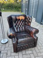 Chesterfield fauteuil, Huis en Inrichting, Fauteuils, Ophalen, Gebruikt, Leer, 75 tot 100 cm