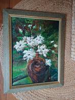 XL schilderij acrylverf olieverf boeket brocante, Ophalen of Verzenden