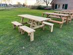 Rolstoel vriendelijke Picknicktafel, Nieuw, Rechthoekig, Ophalen of Verzenden, Hout