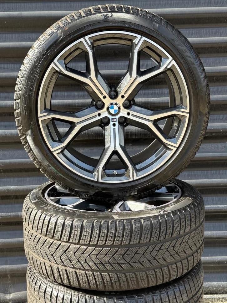 21” Orig Bmw styling 741M G05 X5 X6 G06 velgen Winterbanden, Auto-onderdelen, Banden en Velgen, Band(en), Winterbanden, 21 inch