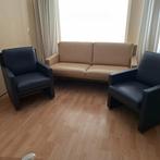 Stijlvolle Leolux 2,5-zits bank met 2 bijpassende stoelen, Huis en Inrichting, Ophalen, 150 tot 200 cm, Tweepersoons, 75 tot 100 cm