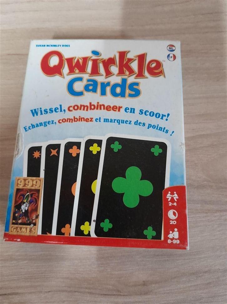 Qwirkle qards - 999 games - s3861, Hobby en Vrije tijd, Gezelschapsspellen | Bordspellen, Zo goed als nieuw, Ophalen of Verzenden