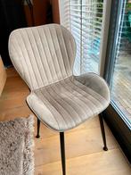 4 Velvet Eetkamerstoelen - Champagne Kleur, Huis en Inrichting, Stoelen, Ophalen, Overige kleuren, Zo goed als nieuw, Vier