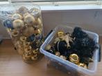 Zwart en gouden kerstballen/accessoires, Diversen, Kerst, Ophalen, Gebruikt