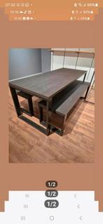 eettafel met 1 zitbank  3 sets, Huis en Inrichting, Tafels | Eettafels, Ophalen, 200 cm of meer, 50 tot 100 cm, Zo goed als nieuw