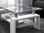Salontafel 'Alana' Hoogglans Wit z.s..m, Ophalen, Gebruikt, 100 tot 150 cm, 50 tot 75 cm