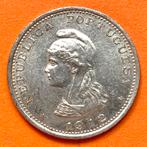 Portugees India 1 (uma)  Rupia 1912 zilver - kwaliteit!, Ophalen of Verzenden, Zilver