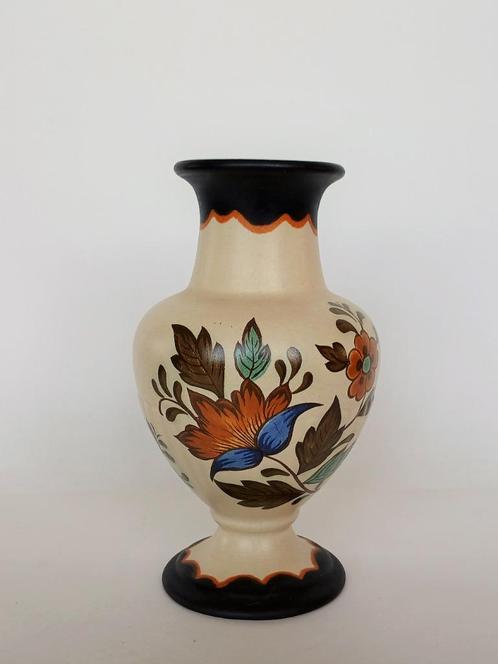 Vaas Flora Gouda Vintage, Antiek en Kunst, Antiek | Keramiek en Aardewerk, Ophalen of Verzenden