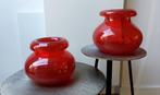 Vintage 2 x Ikea Maria Vinka grote rode vaas 23 cm x 28 cm, Huis en Inrichting, Ophalen, Minder dan 50 cm, Rood, Glas