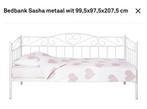 Bed/bank metaal  sasha met morgedal matras 90×200, Ophalen, 85 tot 100 cm, Zo goed als nieuw, Matras