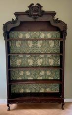 Vintage boekenkast met behang William Morris, Ophalen