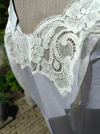 *Nieuwe* kanten negligé onderjurk DENTELLE DE CALAIS (AL118), DENTELLE DE CALAIS, Ophalen of Verzenden, Zwart, Nachtkleding