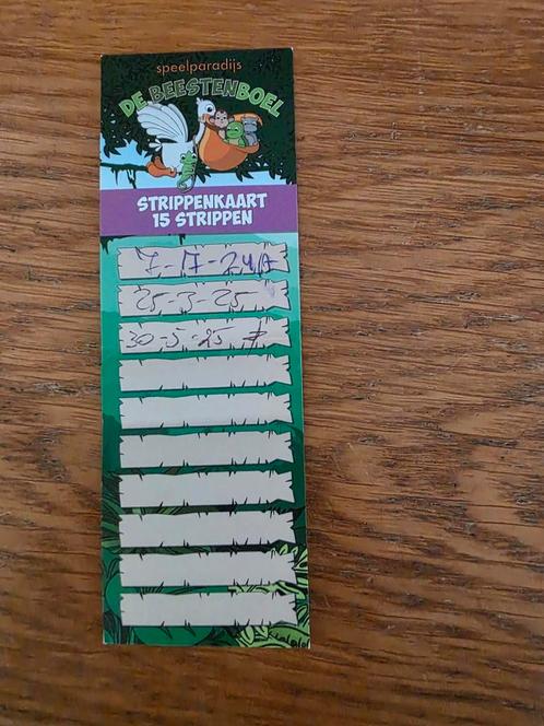 Strippenkaart Beestenboel Vlaardingen, Tickets en Kaartjes, Overige Tickets en Kaartjes, Eén persoon