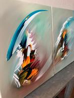 Gena Gennady - tweeluik chaos - handgeschilderd, Antiek en Kunst, Ophalen of Verzenden