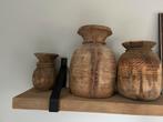Mooie houten landelijke potten, Ophalen, Zo goed als nieuw