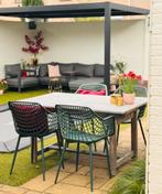 Teak Tuin tafel set met 4 stoelen, Ophalen, Gebruikt, Stoel
