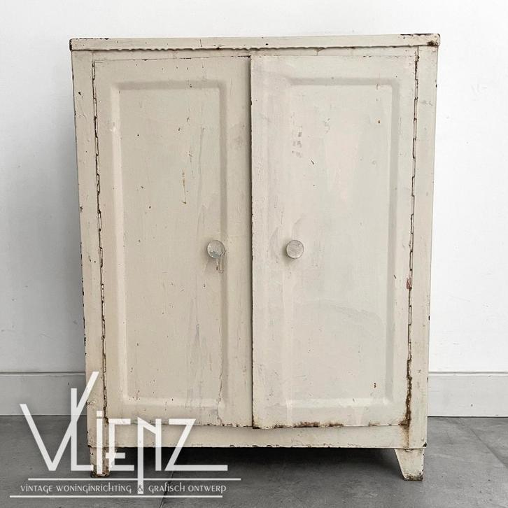Vintage industrieel apothekerskast stalen medicijnkast, kast, Huis en Inrichting, Kasten | Overige, Gebruikt, Ophalen