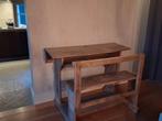 Antiek schoolbank, Huis en Inrichting, Ophalen, Gebruikt, 100 tot 150 cm, Landelijk/ brocant/ antiek