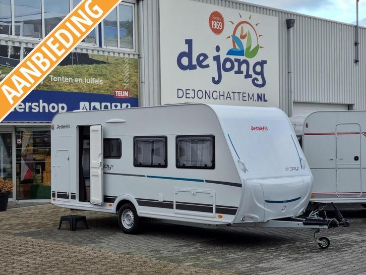 Dethleffs C'Joy 480 QLK Mover - Voortent, Caravans en Kamperen, Caravans, tot en met 6, 1000 - 1250 kg, Standaardzit, Dethleffs