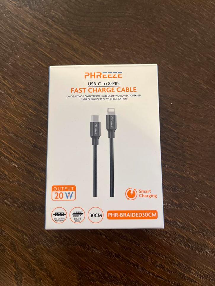 Nieuwe USB-C naar 8-Pin Oplaadkabel, Telecommunicatie, Mobiele telefoons | Toebehoren en Onderdelen, Nieuw, Apple iPhone, Snoer of kabel