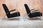 Als NIEUW 2 zwarte stoffen Harvink de Club design fauteuils, Huis en Inrichting, Fauteuils, Harvink, Harvink, 75 tot 100 cm, Ophalen of Verzenden