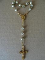 Hand rozenkrans Heilige Maria vintage rozenkrans verguld ?, Ophalen of Verzenden, Zo goed als nieuw, Overige typen, Christendom | Katholiek
