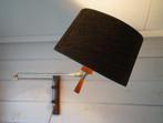 wandlamp ellebooglamp jaren 60 zwenkarm metaal teak knikarm., Ophalen of Verzenden, Gebruikt, Metaal, Vintage design