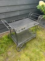 Smeedijzeren theewagen serveerwagen  op wielen, Tuin en Terras, Ophalen, Zo goed als nieuw