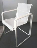 Unieke geperforeerde design stoel | Gildes | Topstaat | '80, Huis en Inrichting, Stoelen, Modern, Metaal, Wit, Zo goed als nieuw