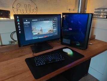 Complete game setup te koop, pc+monitor+accecoires beschikbaar voor biedingen