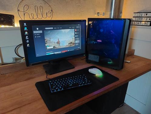Complete game setup te koop, pc+monitor+accecoires, Computers en Software, Desktop Pc's, Zo goed als nieuw, 3 tot 4 Ghz, SSD, 16 GB