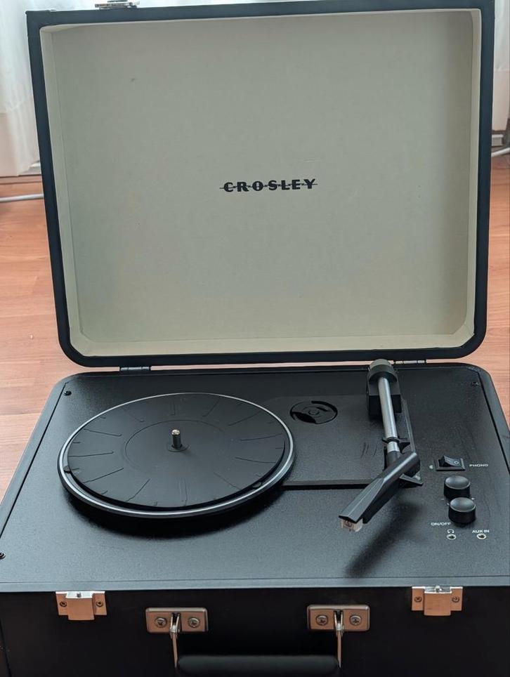 Crosley CR6252A-BK4 Koffergrammofoon - Zwart, Audio, Tv en Foto, Platenspelers, Overige merken, Ophalen of Verzenden