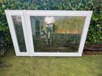 Kozijn met raam en bovenlicht, Raamkozijn, Zo goed als nieuw, 150 tot 225 cm, Inclusief glas