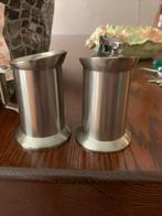 Vintage Tinnen Tafelaansteker & Sigarettenhouder Set, Antiek en Kunst, Ophalen of Verzenden