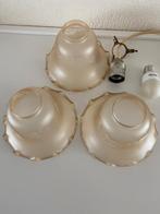 3 Hanglampjes vintage, Ophalen of Verzenden, Zo goed als nieuw, Glas, Minder dan 50 cm