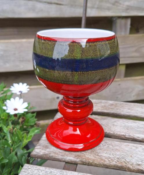 Prachtige vintage West Germany bloempot op voet., Verzamelen, Retro, Huis en Inrichting, Ophalen of Verzenden