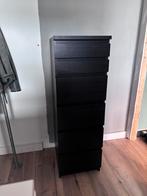 Malm Ladekast 6 lades, zwartbruin/spiegelglas,, Huis en Inrichting, Kasten | Ladekasten, Ophalen, Minder dan 50 cm, 5 laden of meer