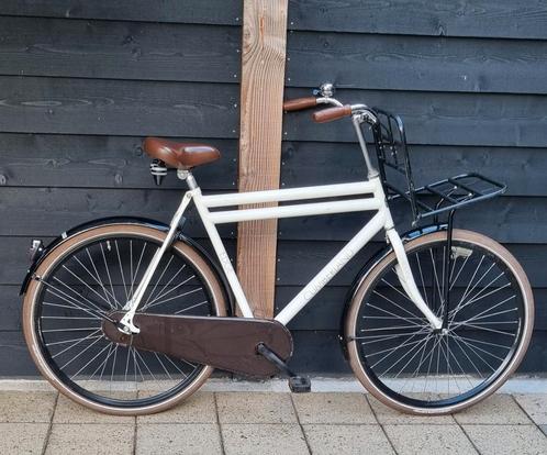 Transportfies omafiets opafiets met voorrekje kleur zwart wi, Fietsen en Brommers, Fietsen | Heren | Herenfietsen, Ophalen