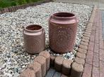 Windlichten Riverdale oud roze, Gebruikt, Rond, Ophalen of Verzenden, Minder dan 25 cm