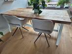 Eettafel, steigerhout, Huis en Inrichting, Tafels | Eettafels, Ophalen, Gebruikt, 200 cm of meer, 50 tot 100 cm
