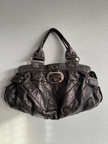 Vintage Y2K Guess bruine gewatteerde grote schouder tas beschikbaar voor biedingen