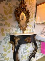 Antieke side table tafel met spiegel vintage, Antiek en Kunst, Ophalen of Verzenden