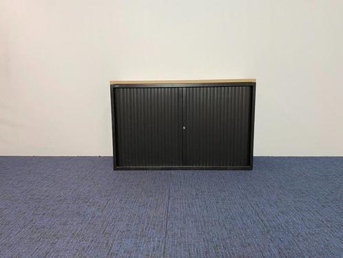 2 x Roldeurkast Emmein, zwart, H 74 x B 120 x D 45 cm., Huis en Inrichting, Bureaus, Gebruikt, Ophalen