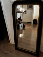 Antieke spiegel zwart goud, Antiek en Kunst, Antiek | Spiegels, Ophalen, Rechthoekig, 50 tot 100 cm, 100 tot 150 cm