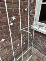 Uniek vintage wandrek, brocante metalen rek, Antiek en Kunst, Curiosa en Brocante, Ophalen
