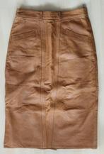 Zacht lederen, bruine rok maat 42, Kleding | Dames, Rokken, Bruin, Maat 42/44 (L), Ophalen of Verzenden, Zo goed als nieuw