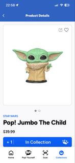 Star Wars Pop! Jumbo The Child 10 inch, Ophalen of Verzenden, Zo goed als nieuw