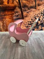 Roze Houten Poppenwagen van Playwood, Ophalen of Verzenden, Zo goed als nieuw, Meisje