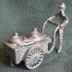 Nr B5: Zilveren miniatuur ijscoman, Antiek en Kunst, Ophalen of Verzenden